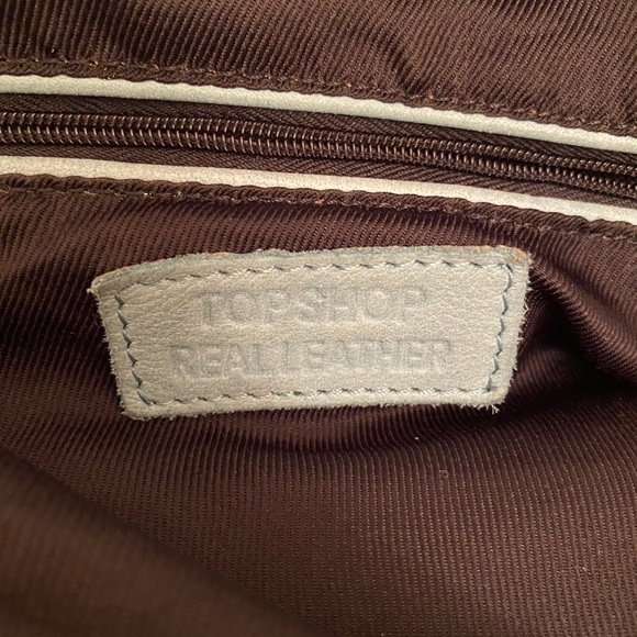 TOPSHOP Leather Crossbody Satchel Handbag Purse - Picture 3 of 8